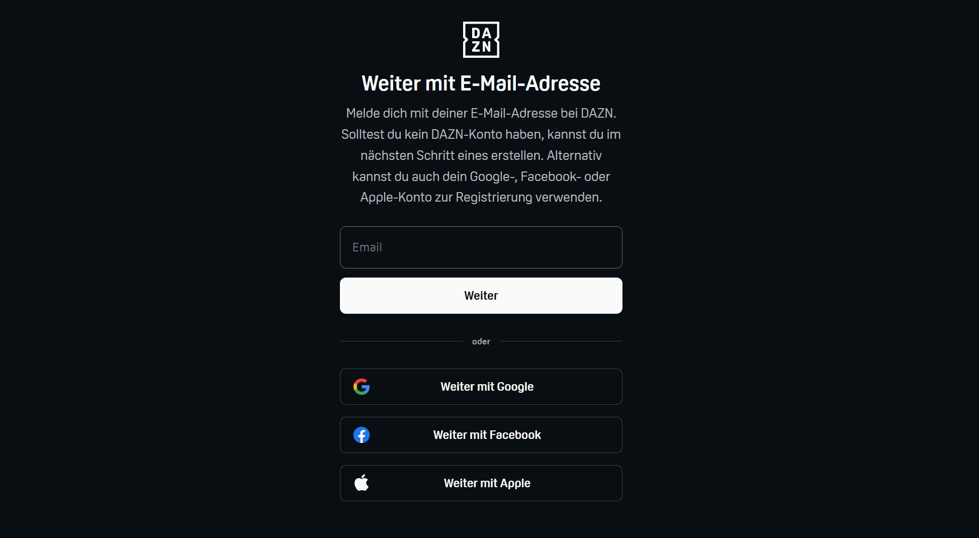 dazn login
